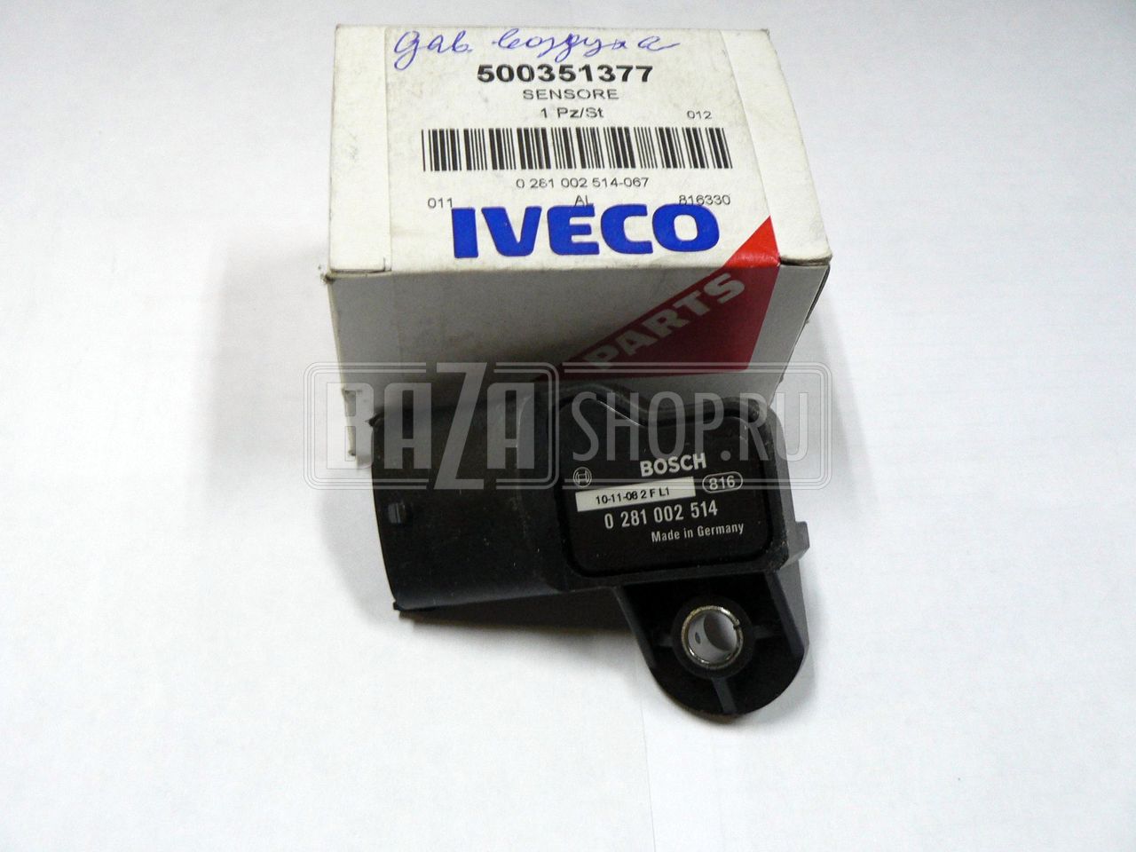 Датчик давления воздуха во впускном коллекторе** дв.IVECO (BOSCH 0 281 002 514) / # 500351377